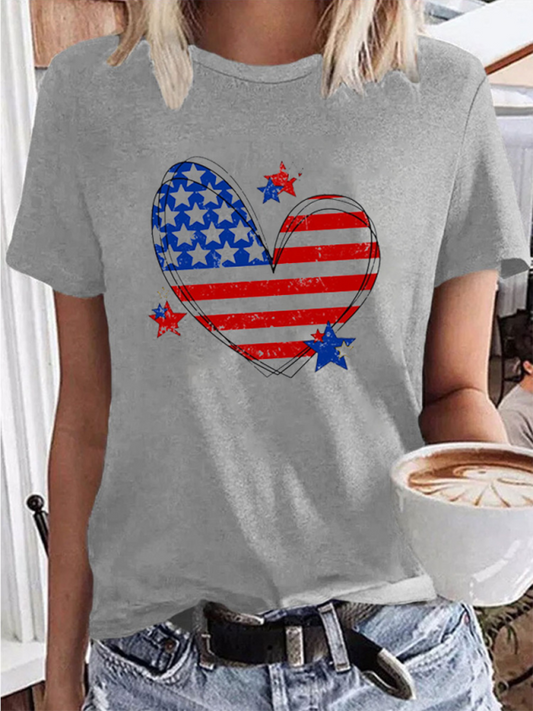 Desiree New Independence Day Love Print Women's T-shirt