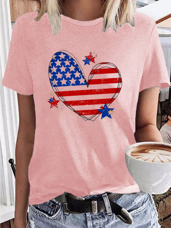 Desiree New Independence Day Love Print Women's T-shirt