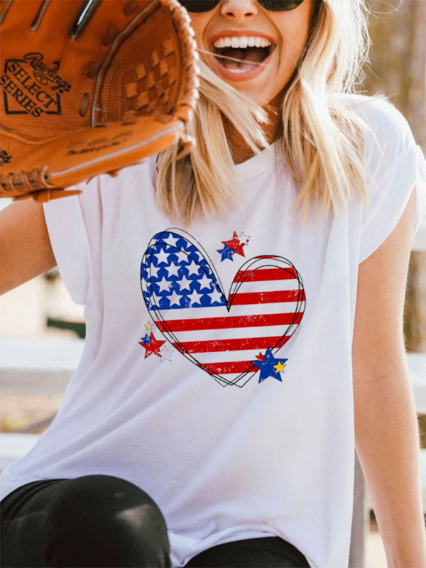 Desiree New Independence Day Love Print Women's T-shirt