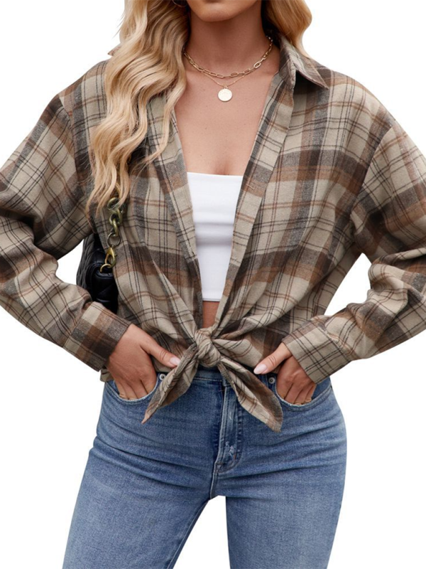 Laramie New Casual Fashion Street Loose Plaid Shirt