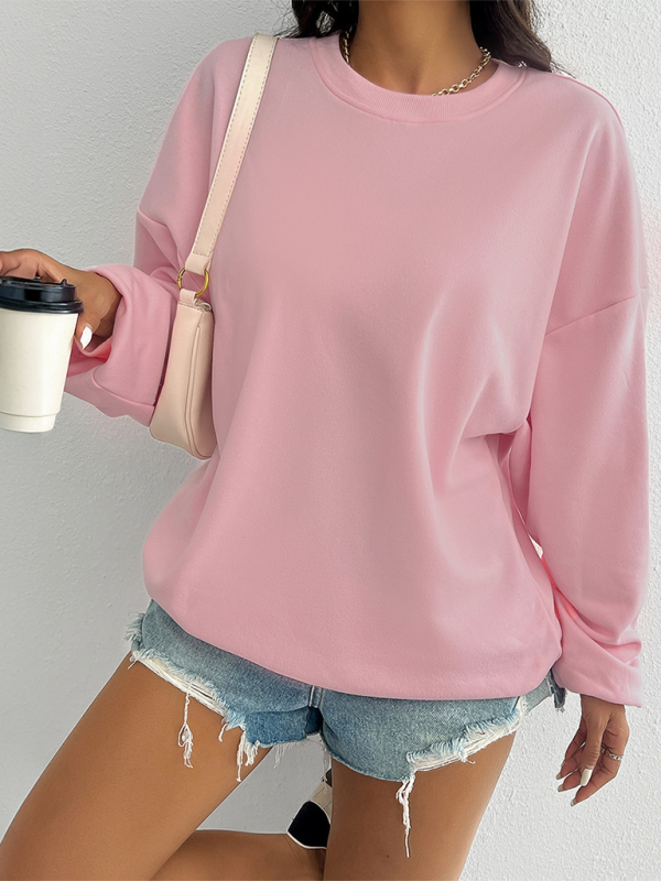 Kourtney Letter Printed Casual Loose Long Sleeve Sweatshirt