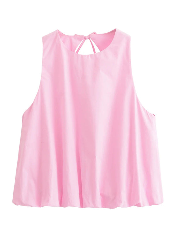 Margaux Balloon Top Pink Sleeveless Hottie Tank Top