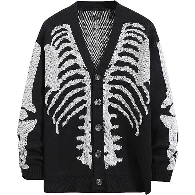 Kim Women's Jacquard Halloween Knitted Cardigan