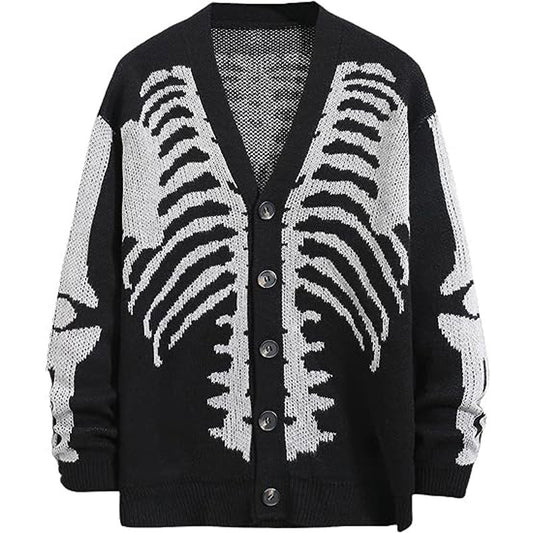 Kim Women's Jacquard Halloween Knitted Cardigan